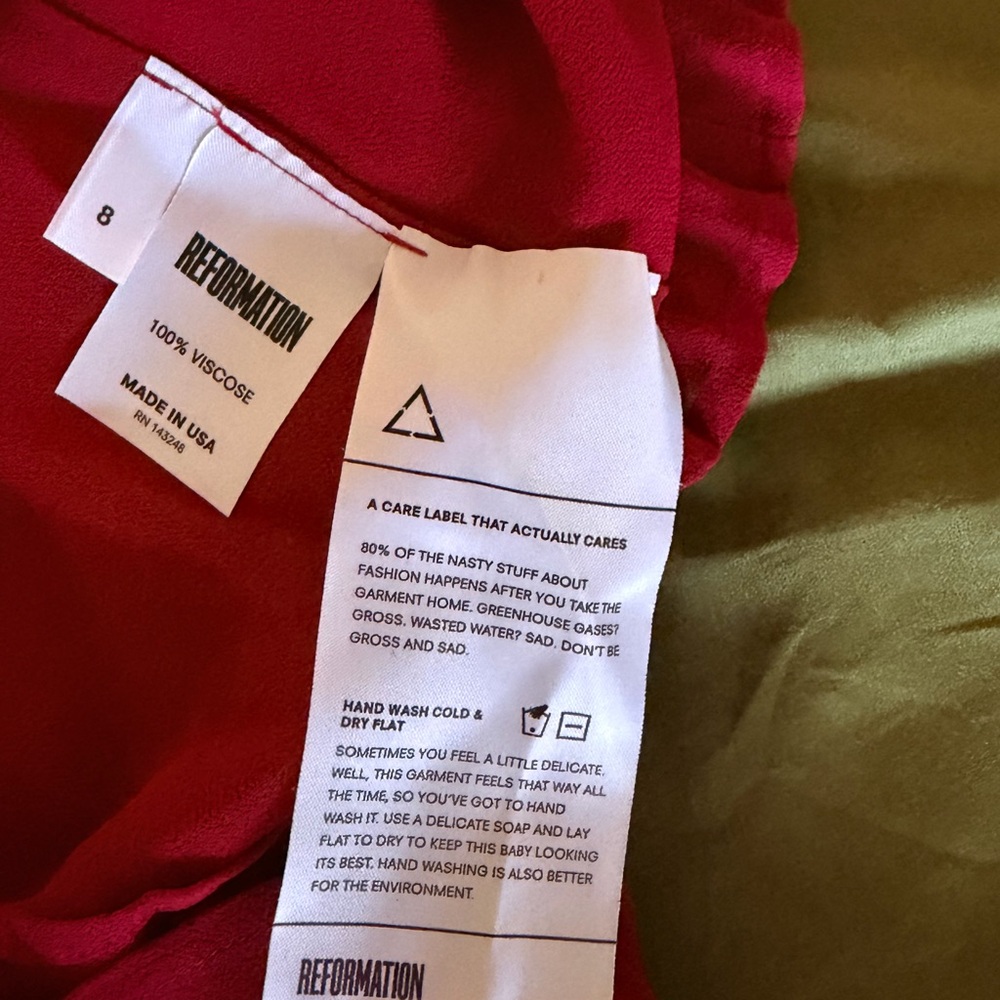 Reformation red dress